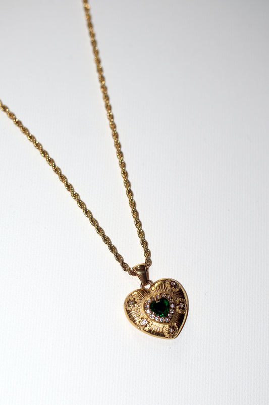 Emerald Heart Necklace