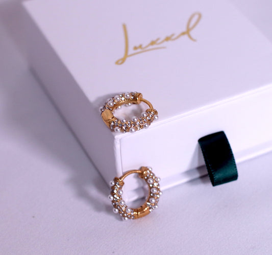 Baby Pearl Huggie Hoop