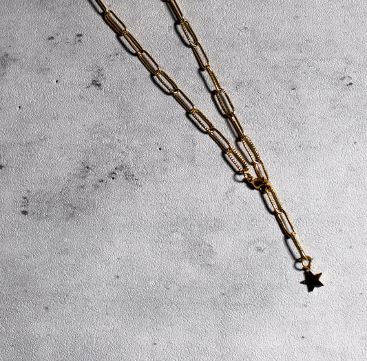 Paperclip Star Lariat Necklace