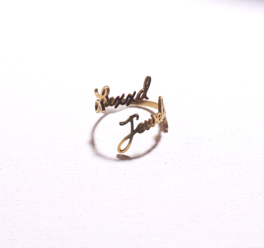 Custom Double Name Ring