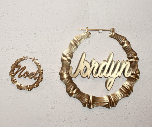 Custom Large Bamboo Earring Wall Art