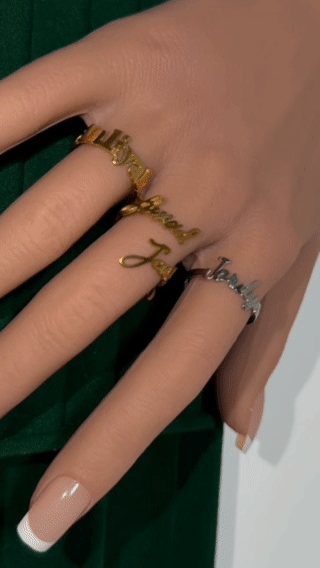 Custom Double Name Ring