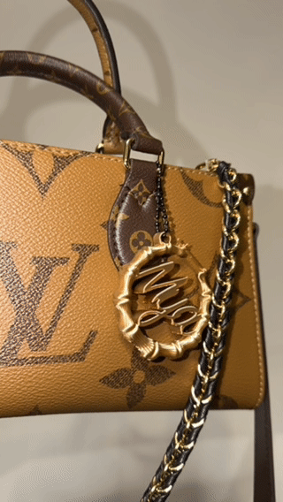Custom Bamboo Earring Bag Charm